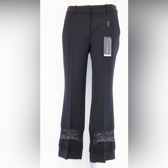 Marc Cain Pants Women's Trouser Crochet Lace Black Straight Size N2 3 - Picture 2 of 16